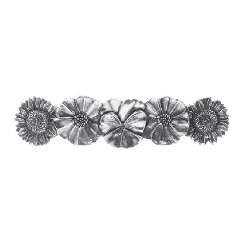 DANFORTH  Flowers Hair Barrette  Handcrafted Pewter Barrettes For Women  3   Made In USA